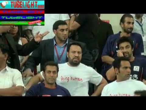 Pakistani and Indian Celebrities together cricket  match in dubai with salman khan