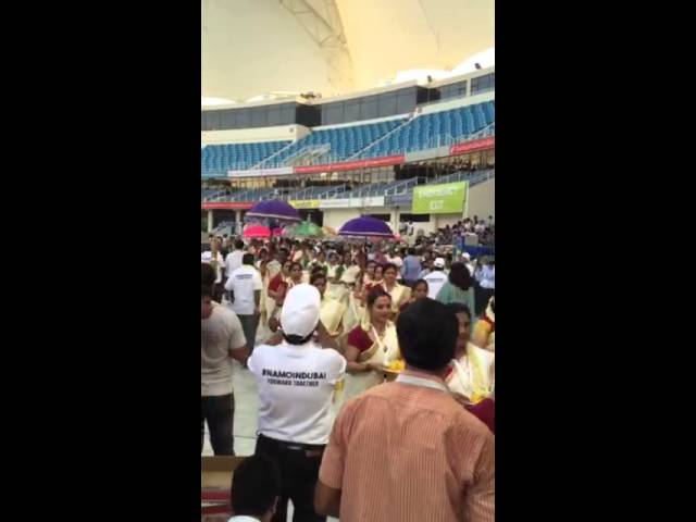 Indian performers at Dubai Cricket Stadium